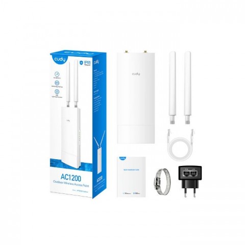 Bevielis prieigos taškas (access point) lauko IP65 + kartotuvas Cudy AP1200