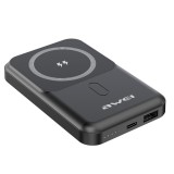 Nešiojamas įkroviklis - akumuliatorius 10000mAh USB + USB C 22.5W juodas (black) Awei P139K