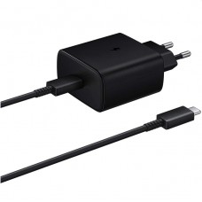 Tinklo įkroviklis 220V Samsung EP-TA845XBE USB C 45W su laidu USB C 1m juodas (black) originalas
