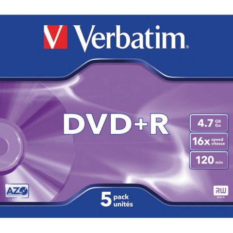 Įrašomas diskas DVD+R 4.7GB 16x Verbatim (vieneto kaina)