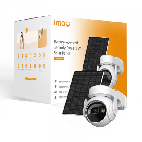 IP Wi-fi kamera IP67 (lauko) 360° 3MP 2K su akumuliatoriumi 5000mAh, saulės baterija ir naktiniu matymu Imou Cell PT Lite