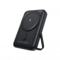 Nešiojamas įkroviklis - akumuliatorius 10000mAh USB C 15W su bevieliu įkrovikliu su laikikliu juodas (black) Choetech B743