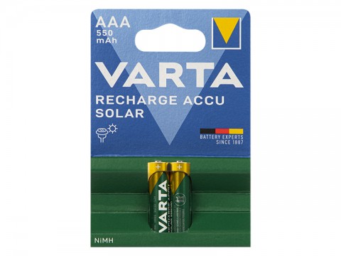 Akumuliatorius AAA (HR03) 1.2V 550mAh Varta Solar (vieneto kaina)
