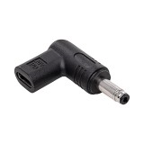 Perėjimas maitinimo šaltiniui nešiojamam kompiuteriui USB C → 4.8x1.7mm HP kampu