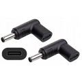 Perėjimas maitinimo šaltiniui nešiojamam kompiuteriui USB C → 4.5x3.0mm Dell kampu