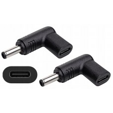 Perėjimas maitinimo šaltiniui nešiojamam kompiuteriui USB C → 4.5x3.0mm Dell kampu