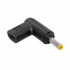 Perėjimas maitinimo šaltiniui nešiojamam kompiuteriui USB C → 4.8x1.7mm HP kampu