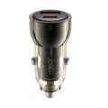 Automobilinis įkroviklis 12-24V USB + USB C 5A 60W greito krovimo (QC3.0) juodas (black) XO CC60