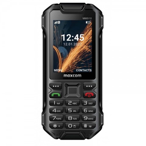 Mobilus telefonas Maxcom 918L 4G Dual Sim atsparus vandeniui IP68 juodas (black)