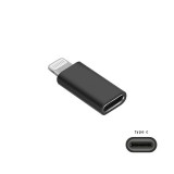 Perėjimas iPhone (lightning 8pin) → USB C (K-L) juodas (black)