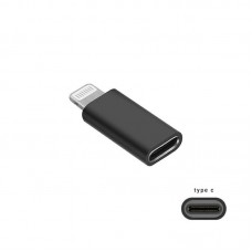 Perėjimas iPhone (lightning 8pin) → USB C (K-L) juodas (black)