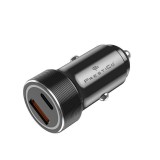 Automobilinis įkroviklis 12-24V USB + USB C 20W greito krovimo (QC3.0) Prestico K2A
