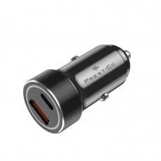 Automobilinis įkroviklis 12-24V USB + USB C 20W greito krovimo (QC3.0) Prestico K2A