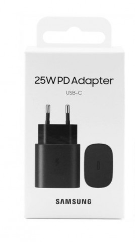 Tinklo įkroviklis 220V Samsung EP-T2510NBEGEU USB C 25W juodas (black) box originalas 