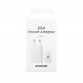 Tinklo įkroviklis 220V Samsung EP-T2510NWEGEU USB C 25W baltas (white) box originalas