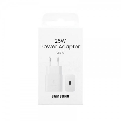 Tinklo įkroviklis 220V Samsung EP-T2510NWEGEU USB C 25W baltas (white) box originalas