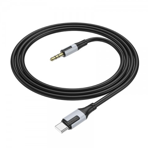 Laidas USB C - 3.5mm 1m juodas (black) Borofone BL19