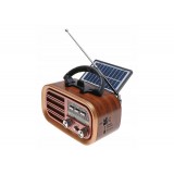 Radijo imtuvas su akumuliatoriumi - saulės baterija microSD, USB, Aux Golon RX-BT638 auksinis (gold) 
