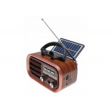 Radijo imtuvas su akumuliatoriumi - saulės baterija microSD, USB, Aux Golon RX-BT638 rožinis (pink)