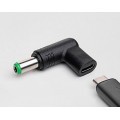 Perėjimas maitinimo šaltiniui nešiojamam kompiuteriui USB C → 6.3x3.0mm Toshiba kampu