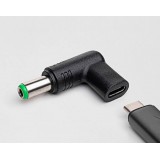 Perėjimas maitinimo šaltiniui nešiojamam kompiuteriui USB C → 6.3x3.0mm Toshiba kampu