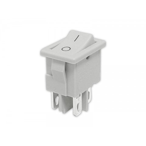 Klavišinis jungiklis 10A/250VAC OFF-ON baltas (white)