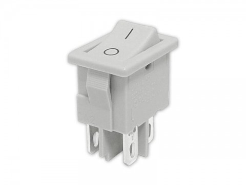 Klavišinis jungiklis 10A/250VAC OFF-ON baltas (white)