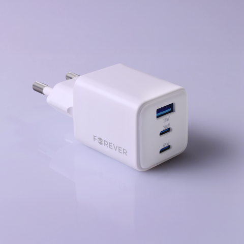 Tinklo įkroviklis 220V USB + 2USB C 65W Forever TC-08-65ACC