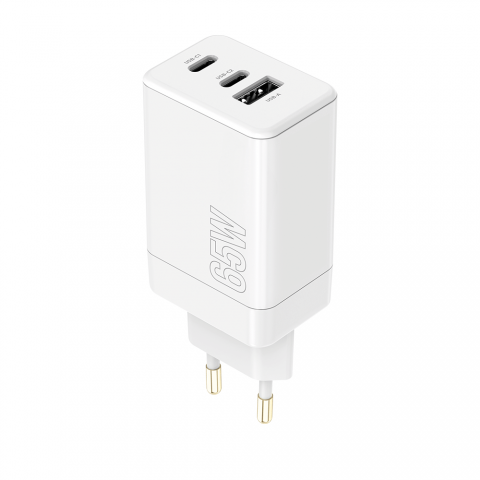 Tinklo įkroviklis 220V USB + 2USB C 65W Maxlife MXTC-08-65ACC