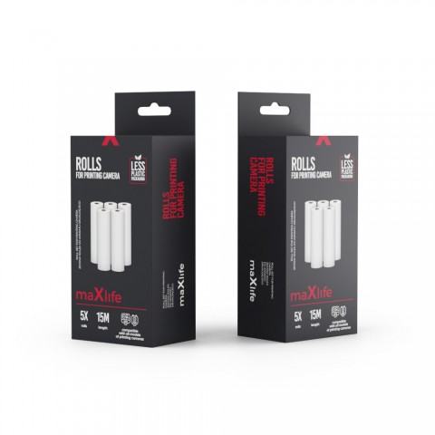 Popieriaus ritinėlių rinkinys Mini fotoaparatui Print Camera su spausdintuvu vaikams (5vnt)