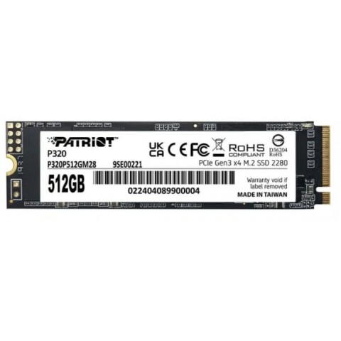 Kietasis diskas SSD M.2 NVMe 512GB 2280 Patriot P320