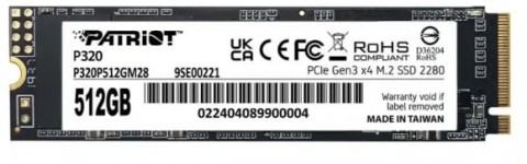 Kietasis diskas SSD M.2 NVMe 512GB 2280 Patriot P320