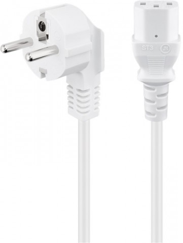 Maitinimo laidas 220V C13 2m (3x0.75mm²) baltas (white) Goobay