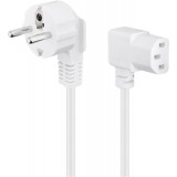 Maitinimo laidas 220V C13 2m (3x0.75mm²) kampu baltas (white) Goobay