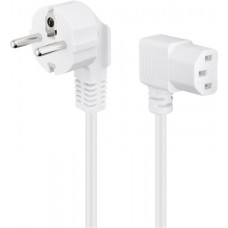Maitinimo laidas 220V C13 2m (3x0.75mm²) kampu baltas (white) Goobay
