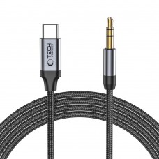 Laidas USB C - 3.5mm 1m pintas juodas (black) Tech-Protect