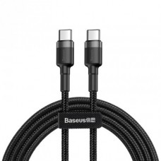 Laidas USB C - USB C 1m 60W PD pintas juodas (black) Baseus CATKLF-GG1