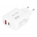 Tinklo įkroviklis 220V USB C + USB 5V 45W Blow