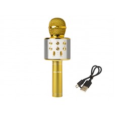 Bevielis mikrofonas su kolonėle auksinis (gold) Blow PRM402