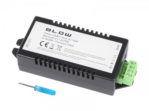 Sieninis stiprintuvas 2x15W su Bluetooth 4.1 Blow