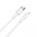 Laidas USB - iPhone (lightning) 1m baltas (white) Borofone BX30