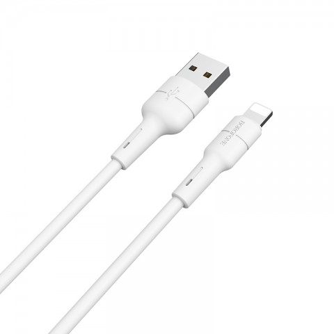 Laidas USB - iPhone (lightning) 1m baltas (white) Borofone BX30