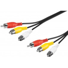 Laidas 3xRCA - 3xRCA 1.5m Goobay