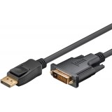 Laidas DisplayPort 1.2 - DVI-D 24+1p 2m gold Goobay