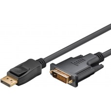 Laidas DisplayPort 1.2 - DVI-D 24+1p 2m gold Goobay