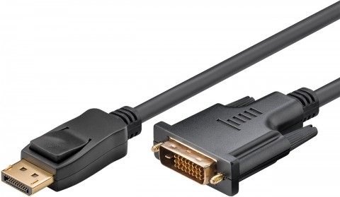 Laidas DisplayPort 1.2 - DVI-D 24+1p 2m gold Goobay