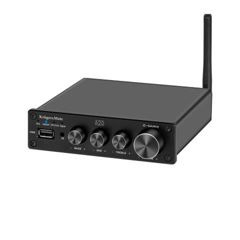 Stiprintuvas 2x100W su Bluetooth 5.0 Kruger&Matz A20