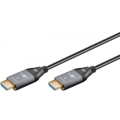 Laidas HDMI - HDMI 30m 8K (60Hz) 2.1v optinis gold Goobay