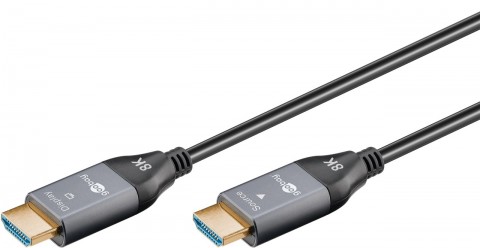 Laidas HDMI - HDMI 30m 8K (60Hz) 2.1v optinis gold Goobay