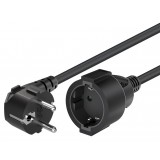 Tinklo ilgiklis 220V 1 lizdas su įžeminimu 3m (3x1.5 mm²) juodas (black) Goobay